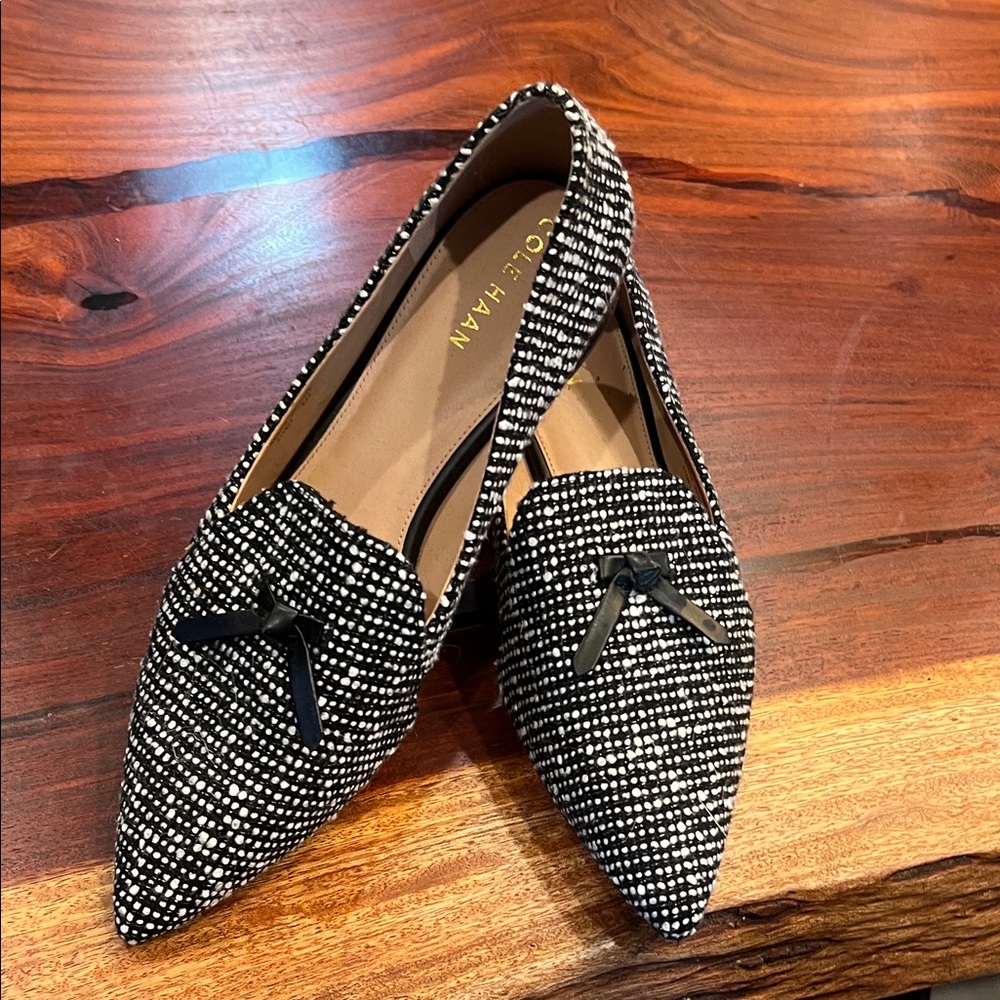 Cole Haan Women's Black and White Viola Loafers
